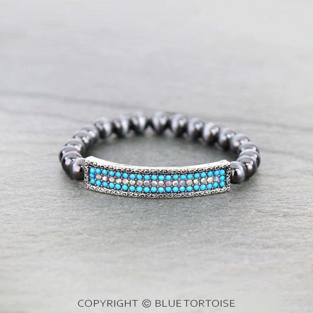 Bar Stone Stretch Bracelet