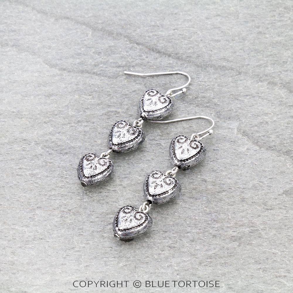 Heart Dangling Earrings