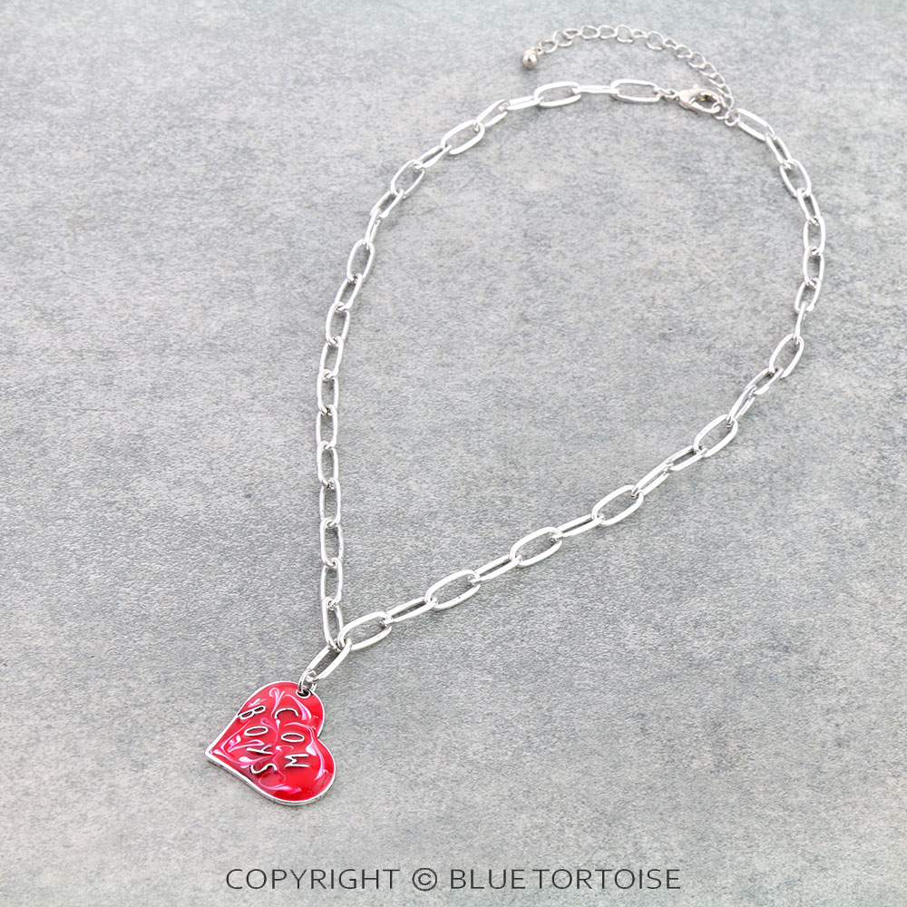 Heart Shape Cowboys Pendant Necklace