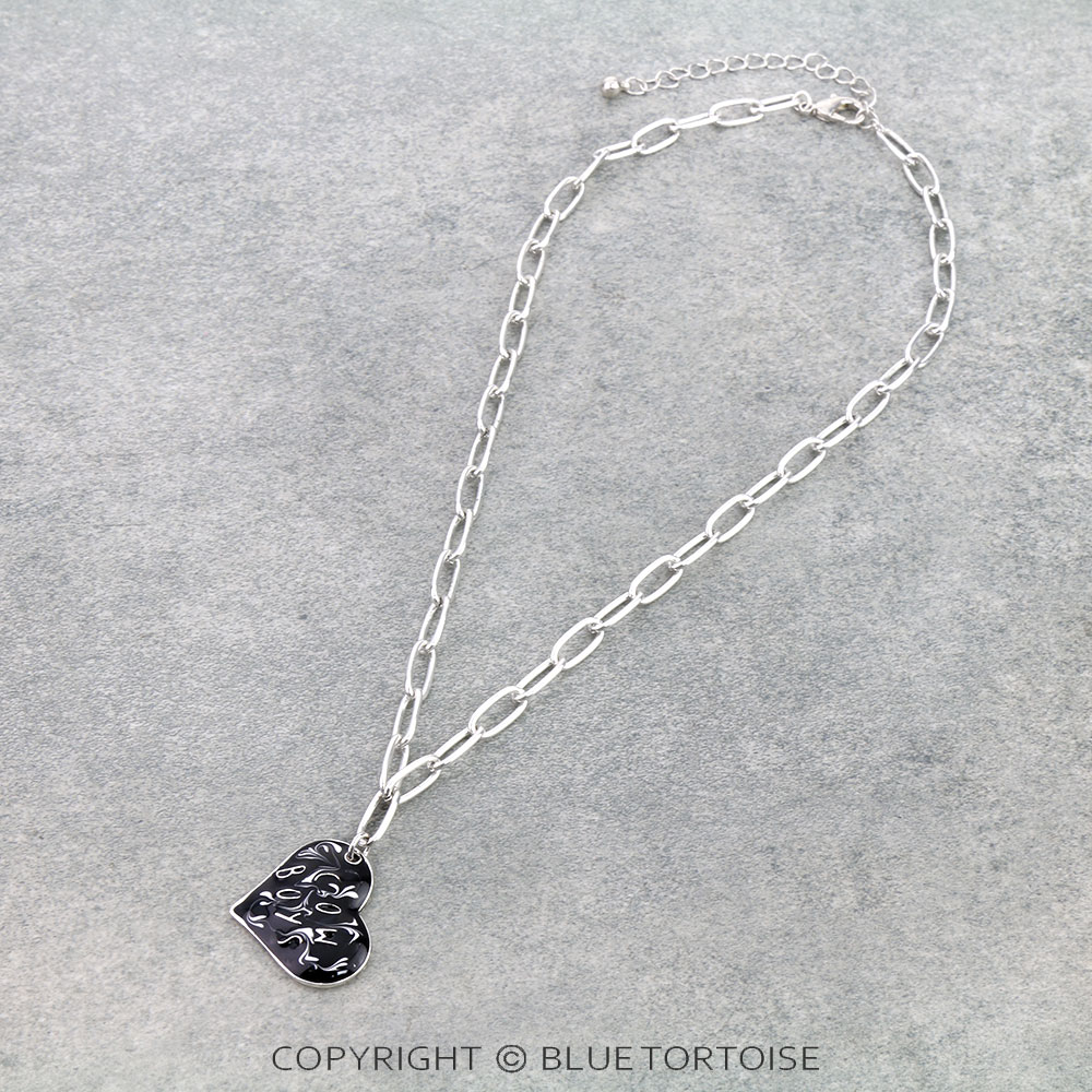 Heart Shape Cowboys Pendant Necklace