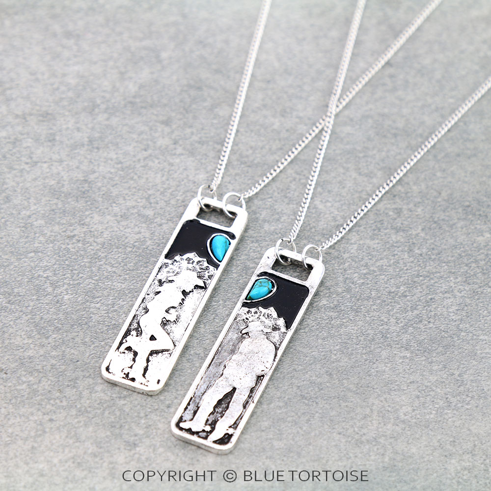 Western Rodeo Couple Pendant Necklace - Image 5