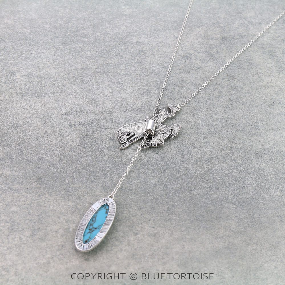 Western Cowboy Stone Pendant Necklace - Image 4