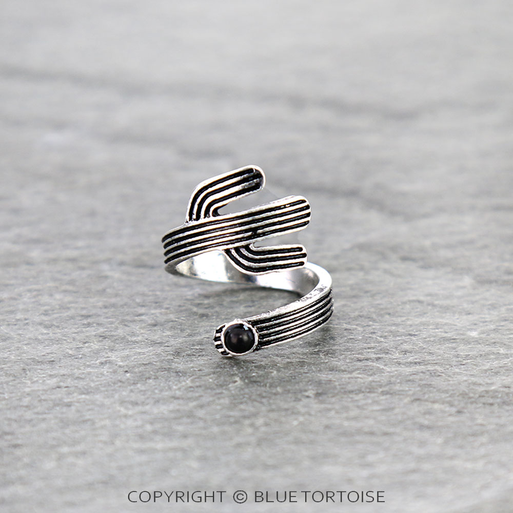 Western Cactus Shape Cuff Ring
