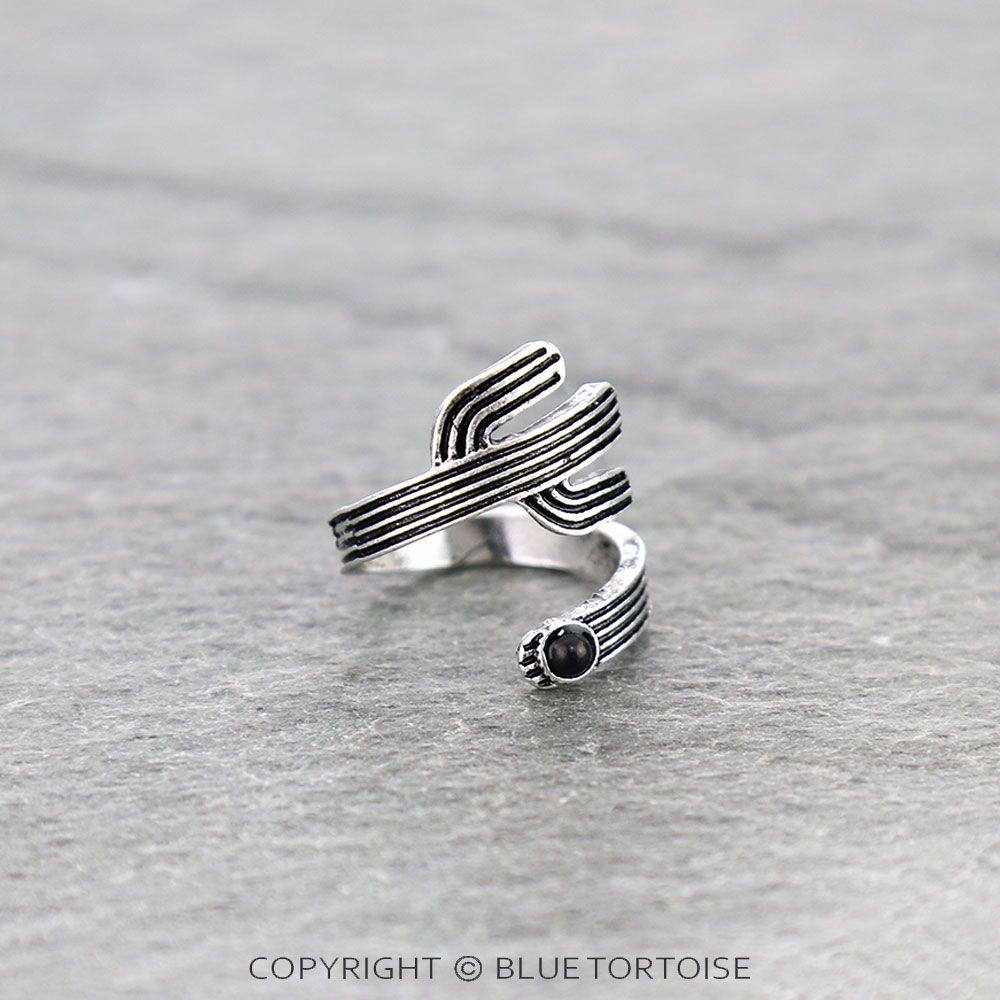 Western Cactus Shape Cuff Ring - Image 2