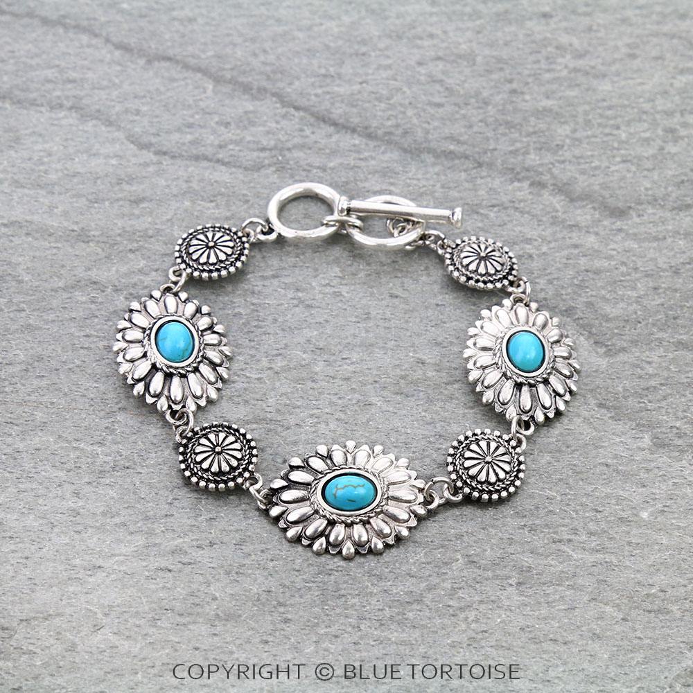 Western Concho Toggle Bracelet