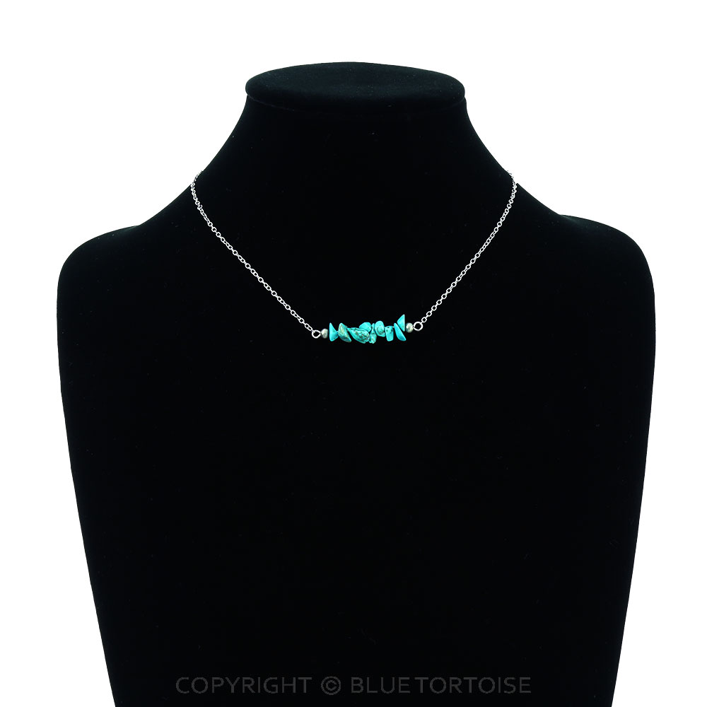 Western Chip Stone Bar Necklace - Image 2