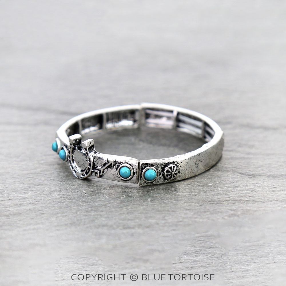 Western Horseshoe Stretch Bracelet - Image 2