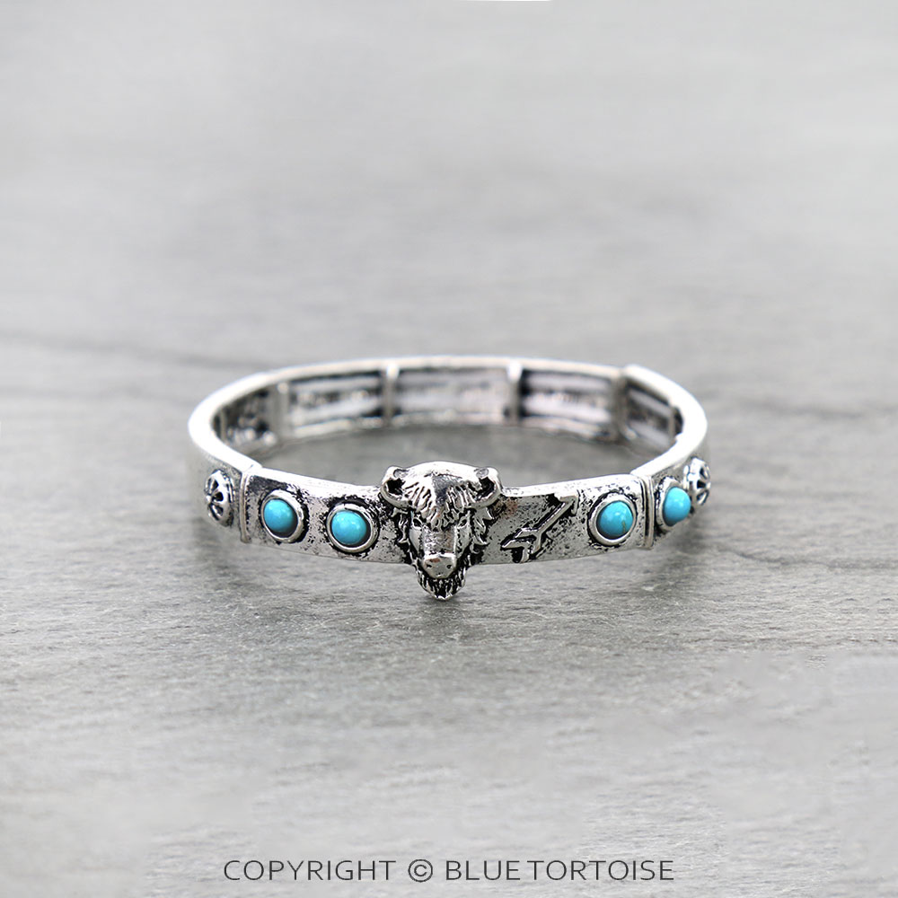 Western Scotty Cow Stretch Bracelet