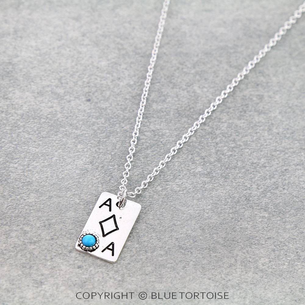 Western Ace of Diamonds Pendant Necklace