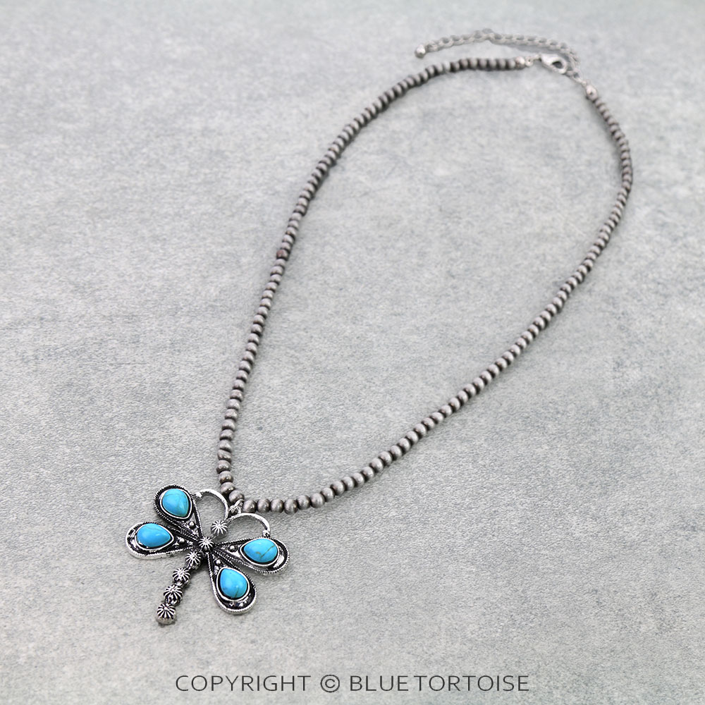 Western Dragonfly Pendant Necklace