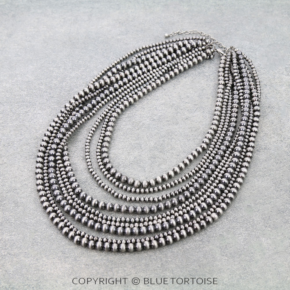 9Row Navajo Style Pearl Necklace