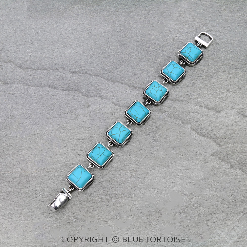 Western Square Stone Magnetic Bracelet - Image 2