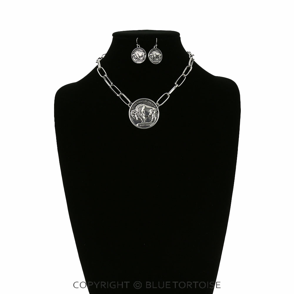 Western Buffalo Coin Choker Set - Image 2