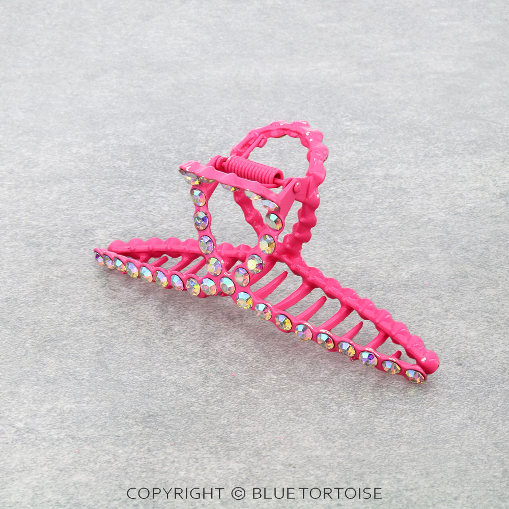 4.5" Rhinestone Banana Hair Claw Clip