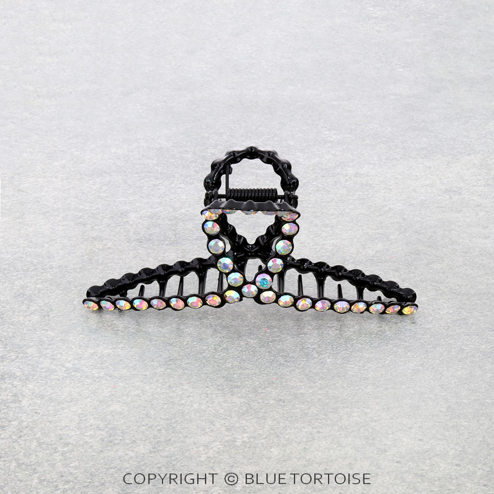 4.5" Rhinestone Banana Hair Claw Clip - Image 2