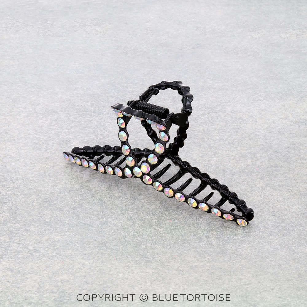 4.5" Rhinestone Banana Hair Claw Clip