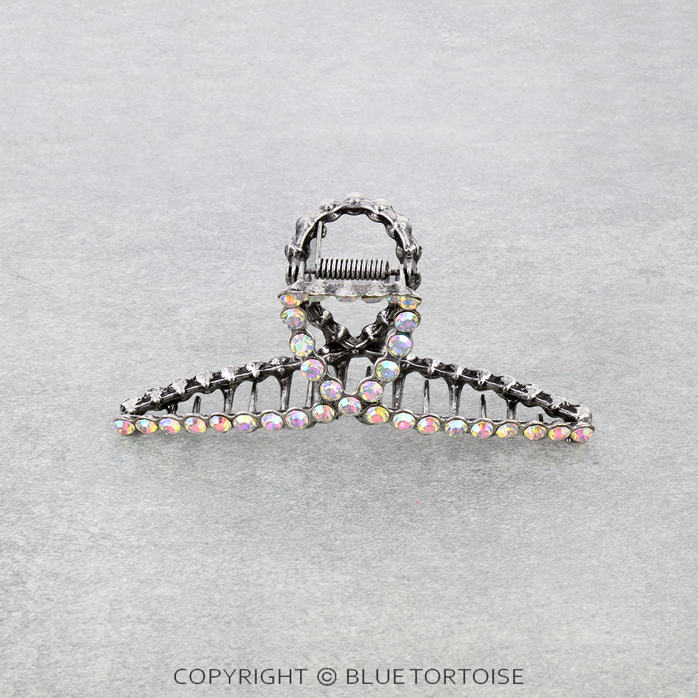 4.5" Rhinestone Banana Hair Claw Clip - Image 2