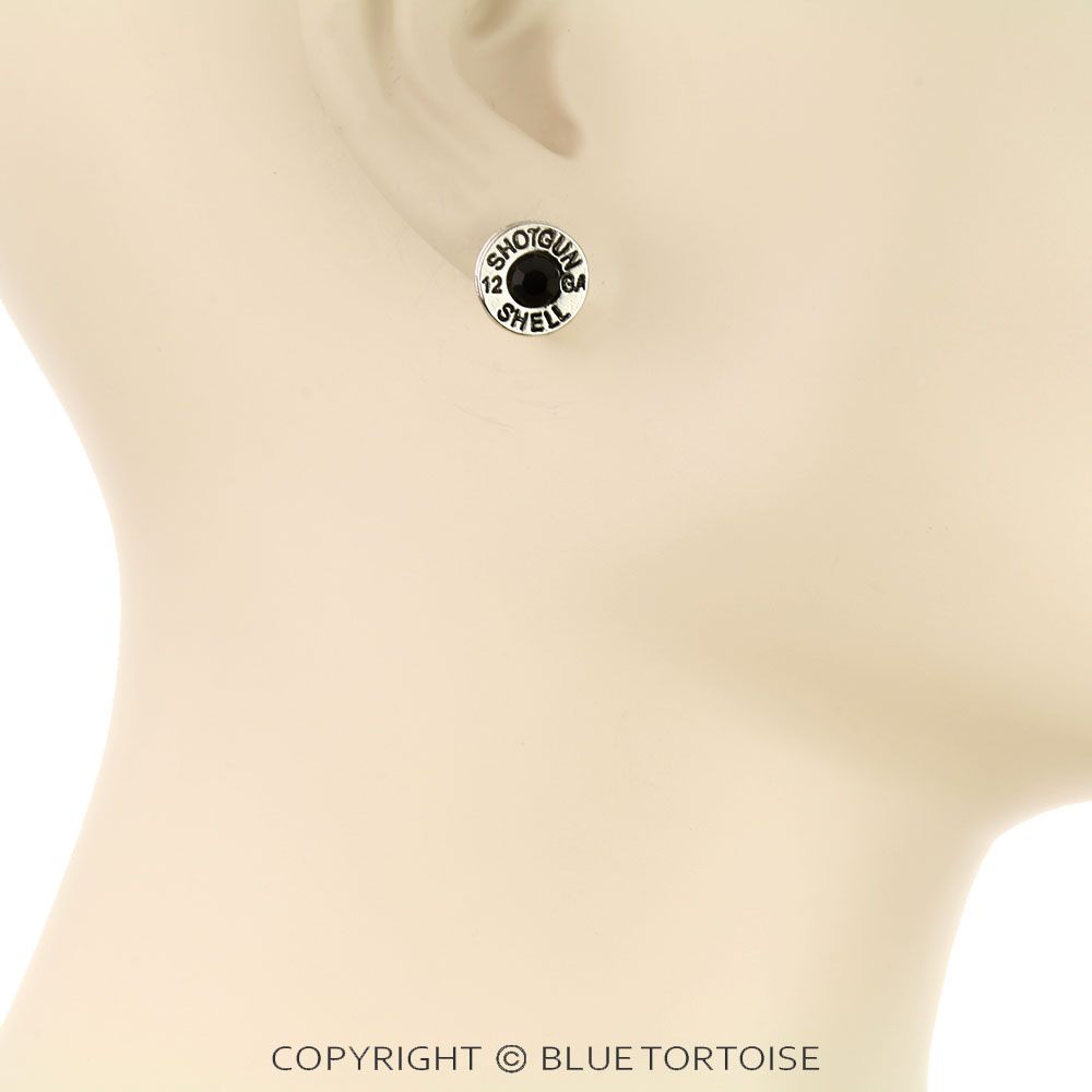 Shotgun Shell Rhinestone Post Earrings - Image 2