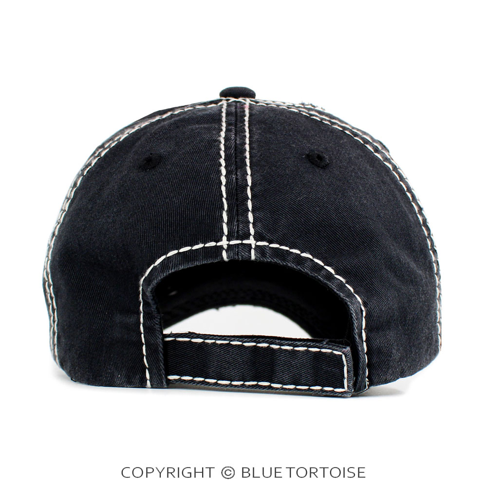 "I Only Drink Wine" Washed Vintage Ball Cap - Image 3
