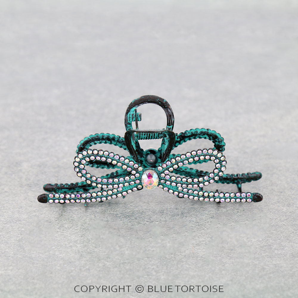 4.25" Ribbon Stone Hair Claw Clip