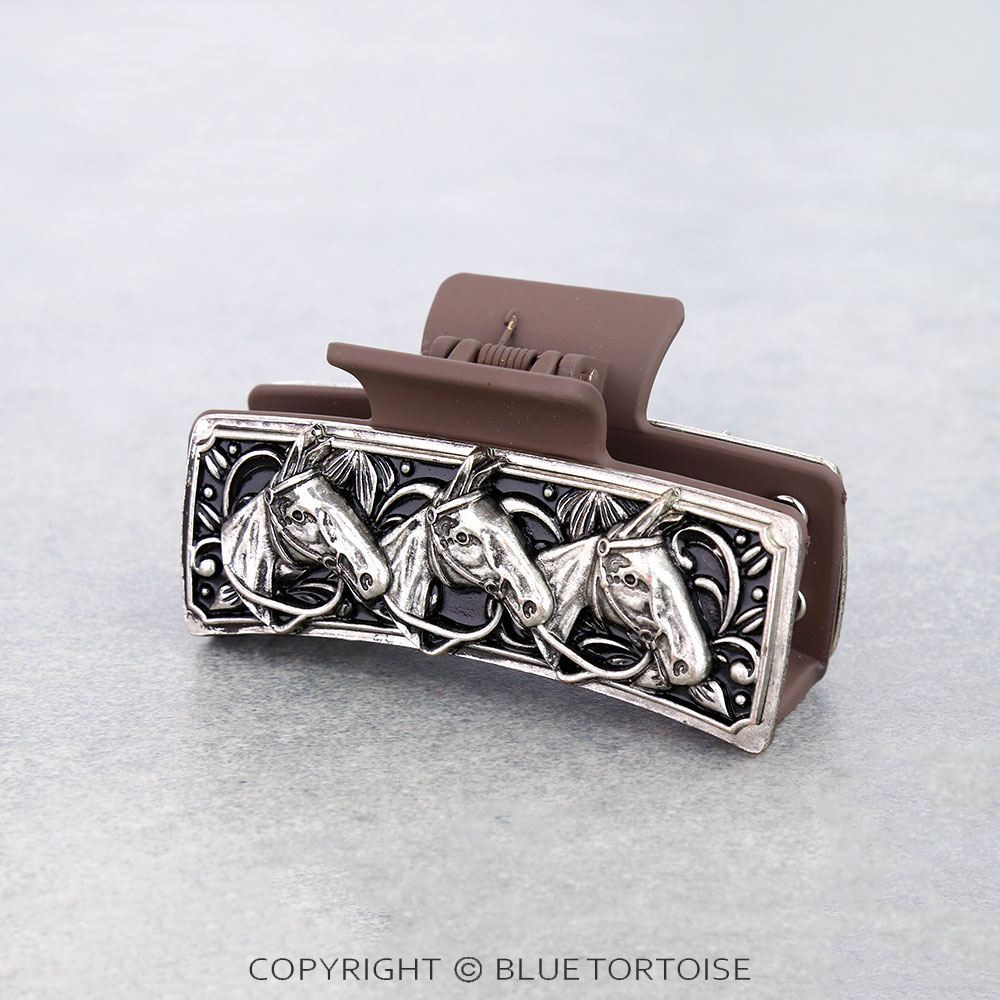 Western Horse Head Hair Claw Clip