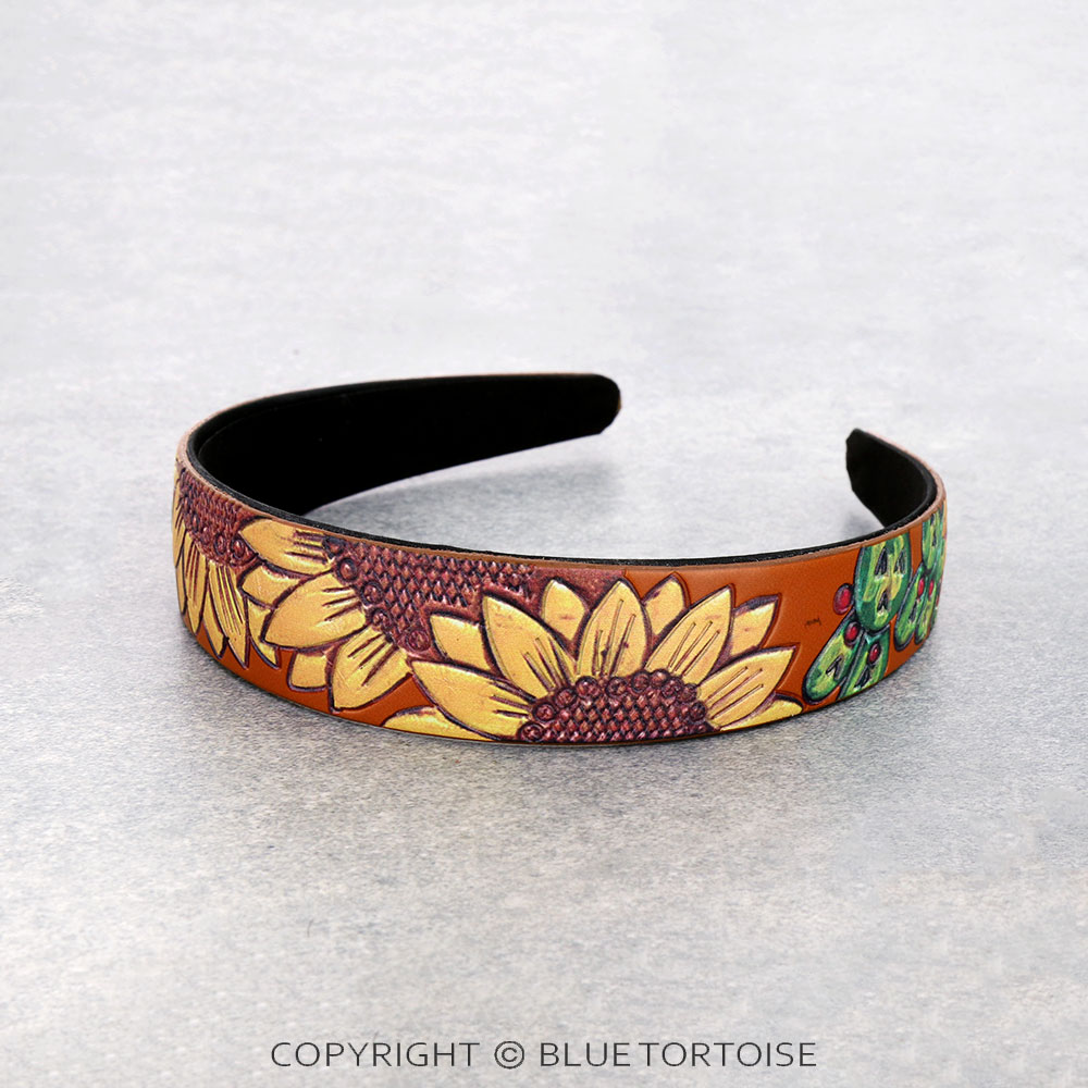 Sunflower Leather Theme Hairband
