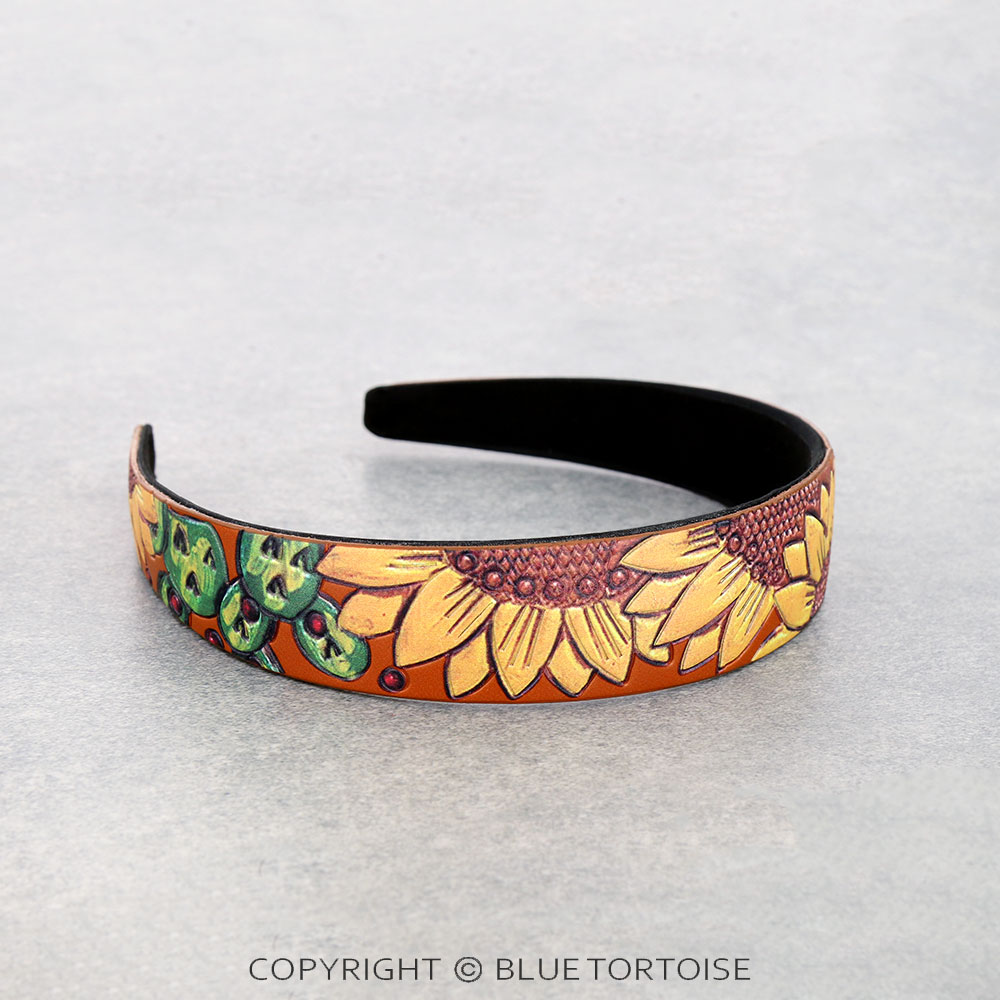 Sunflower Leather Theme Hairband - Image 2