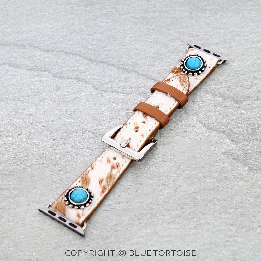 Genuine Cowhide Stone Apple Watch Band