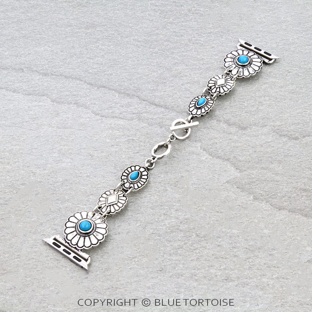 Western Concho Stone Toggle Watch Band