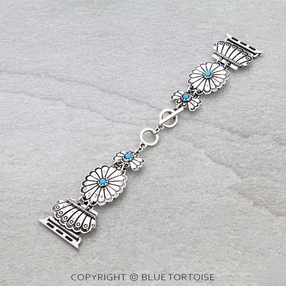 Western Concho Stone Toggle Watch Band