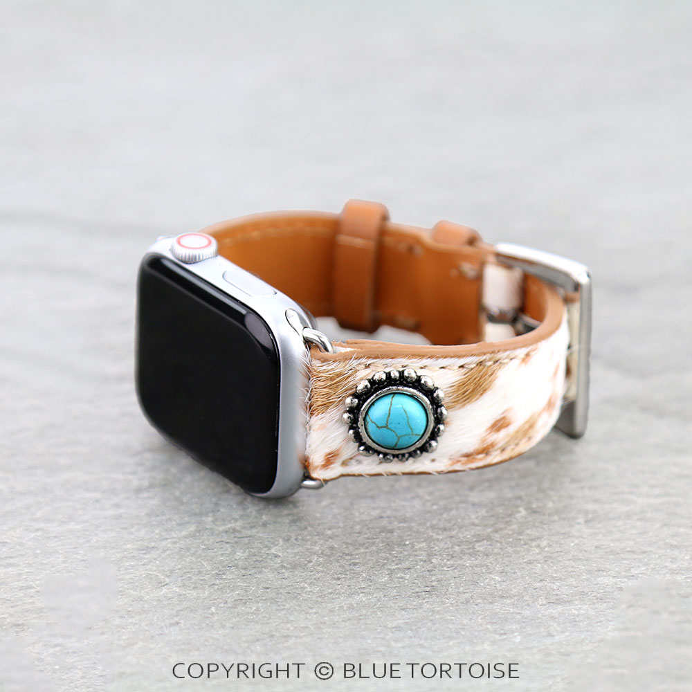 Genuine Cowhide Stone Apple Watch Band - Image 2