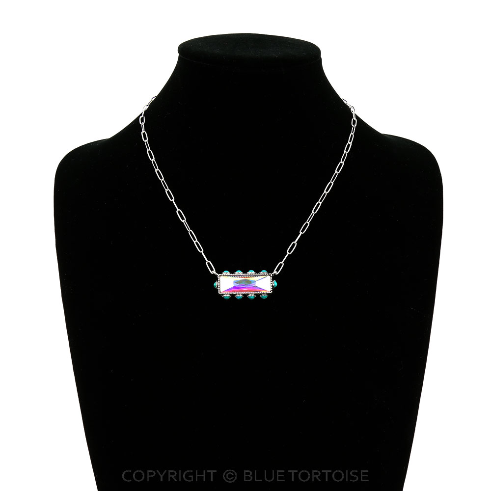 Bar Stone Pendant Necklace - Image 2