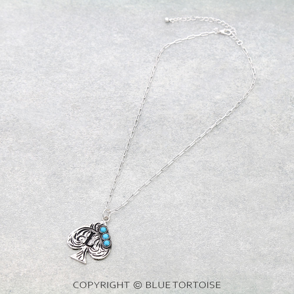 Initial “L” Spade Pendant Necklace