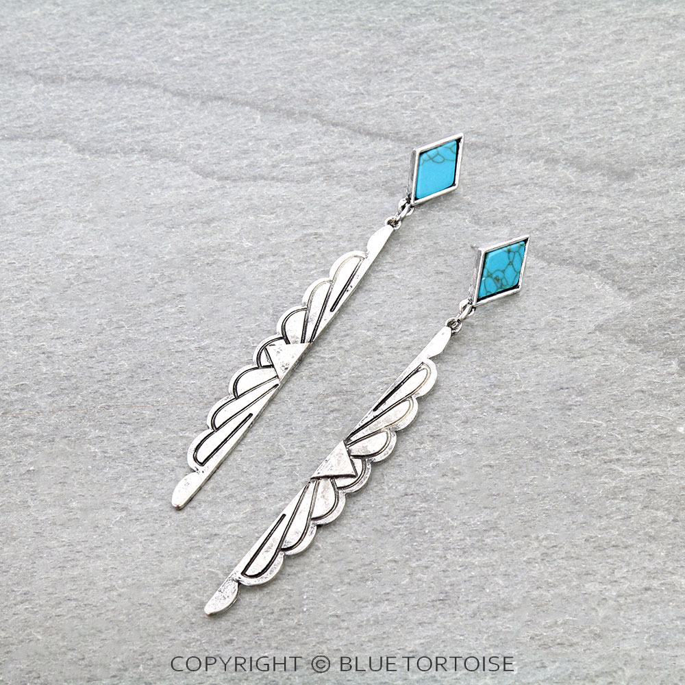 Western Fan Shape Concho Stud Earrings