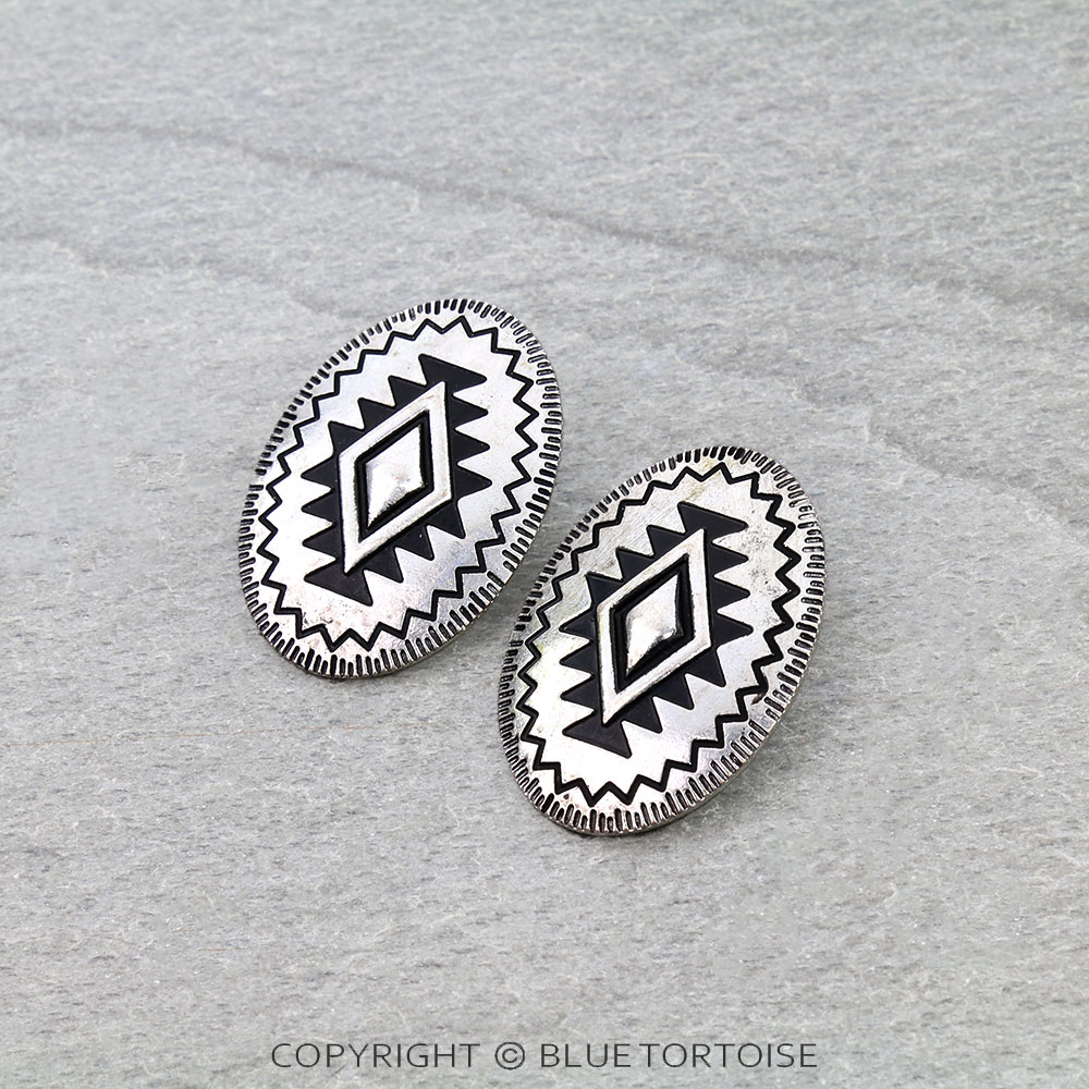 Western Aztec Stud Earrings