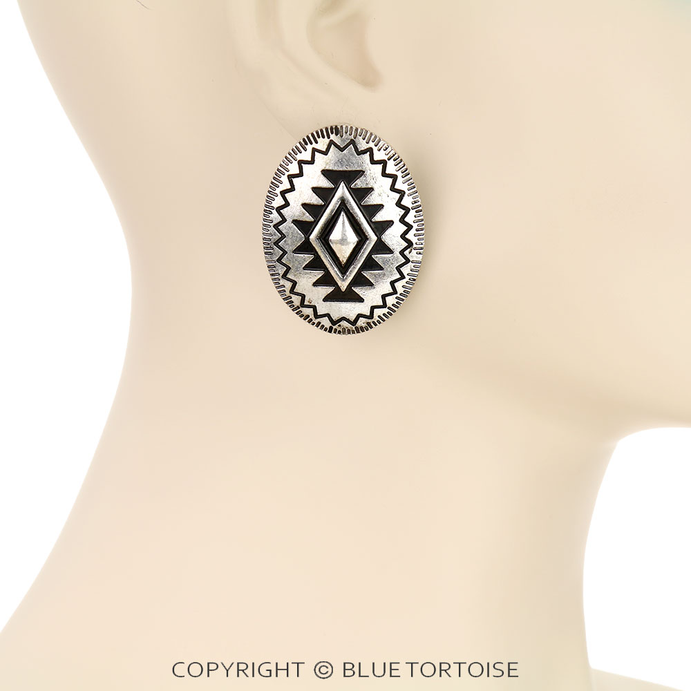 Western Aztec Stud Earrings - Image 2