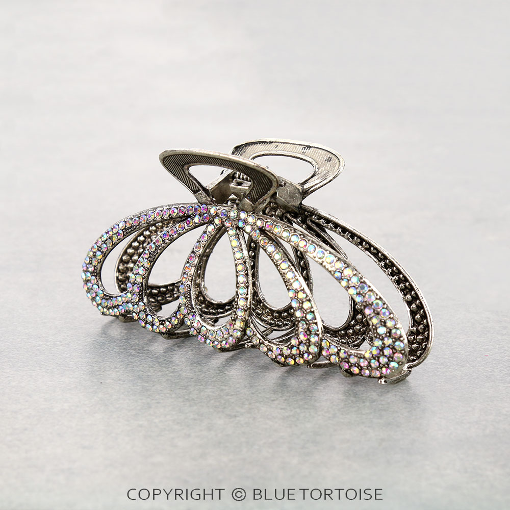 4" Shell Stone Hair Claw Clip