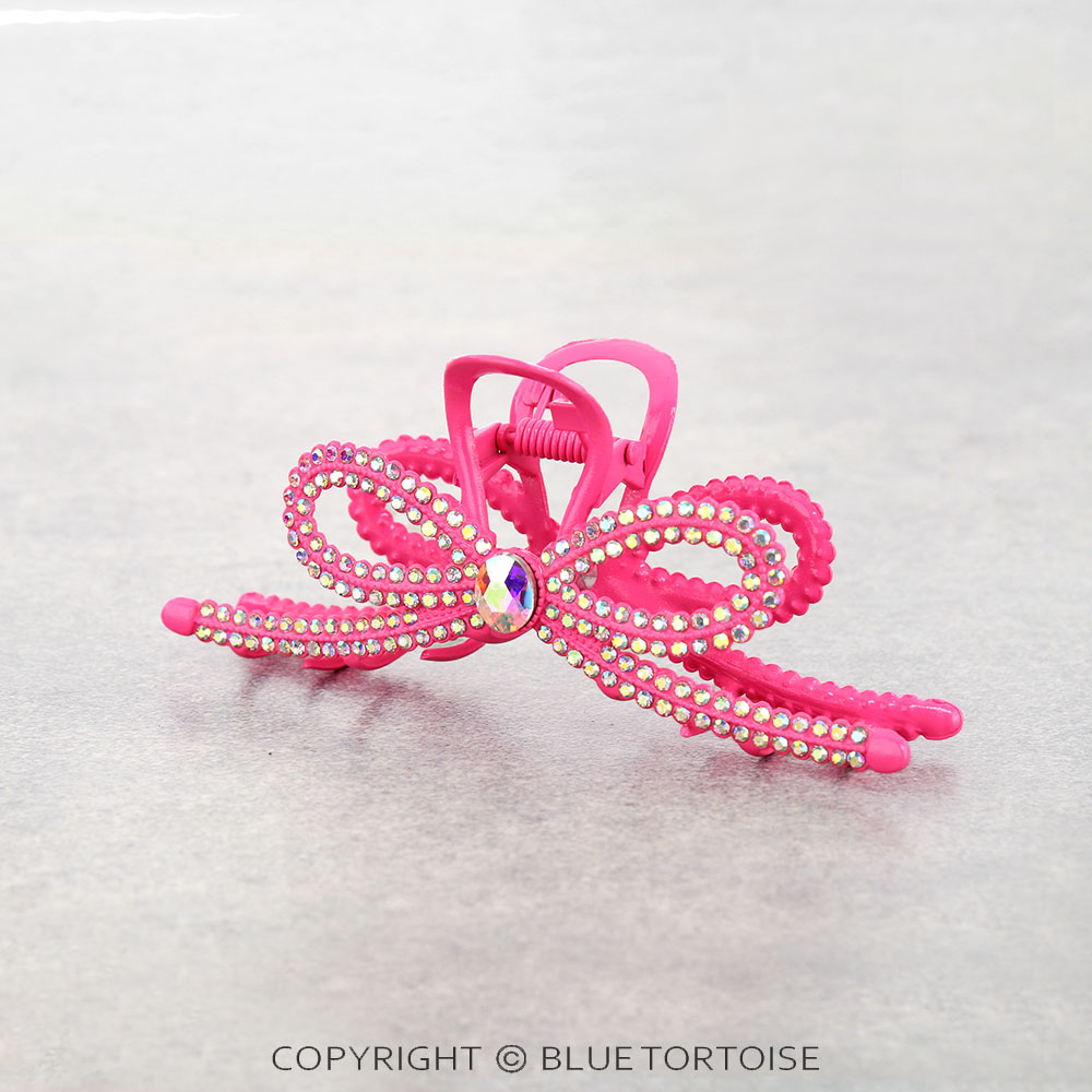 4.25" Ribbon Stone Hair Claw Clip