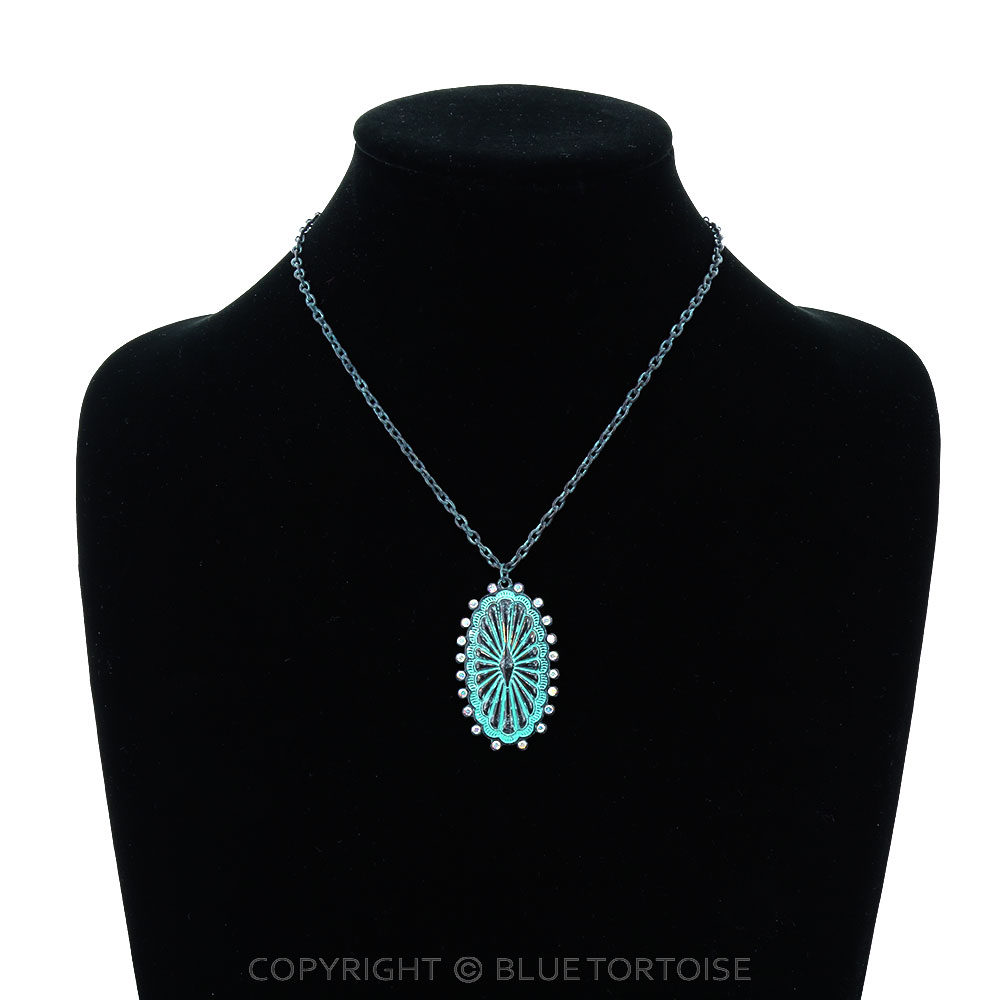 Western Concho Stone Necklace - Image 2