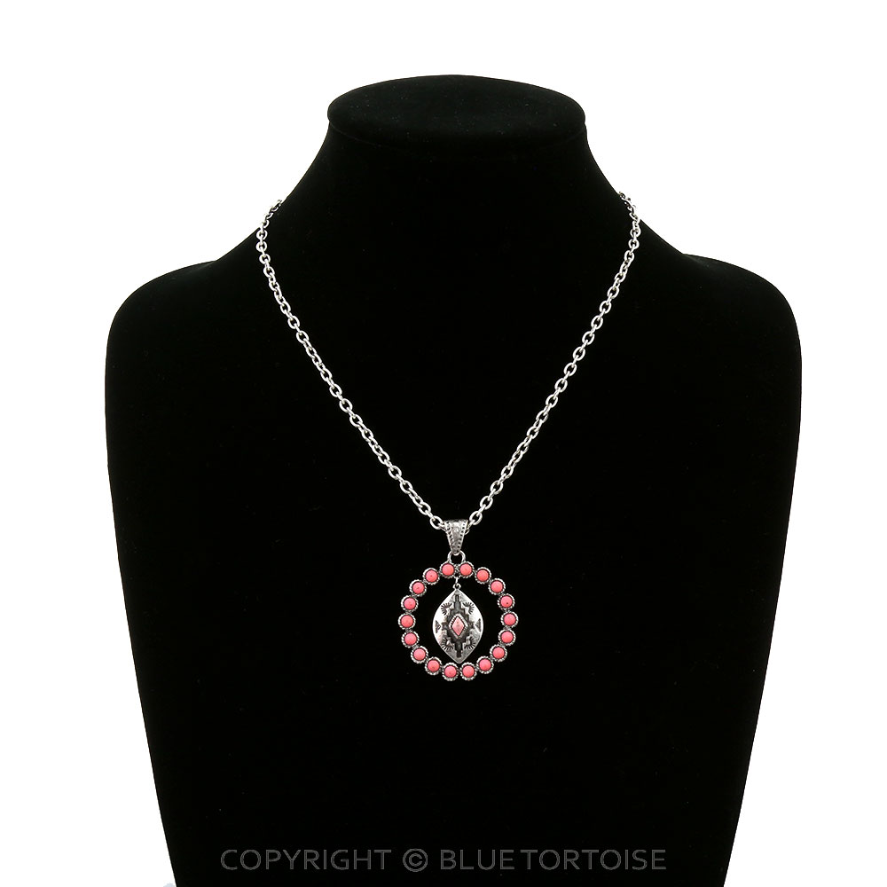 Western Aztec Stone Pendant Necklace - Image 2