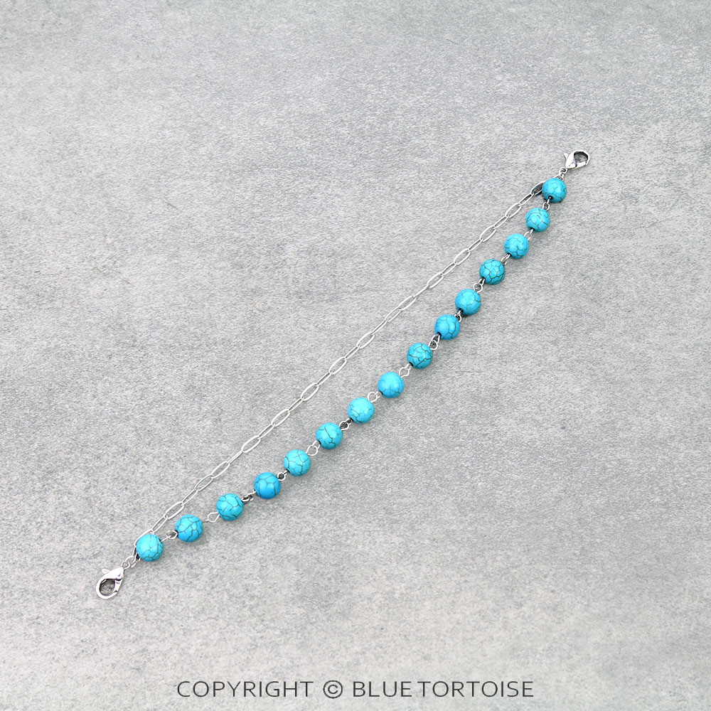 Western Stone Ball Trucker Bill Hat Chain - Image 2