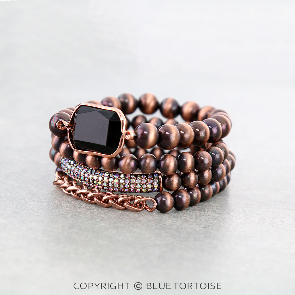 Western Style Stone Stackable Bracelets - Image 2