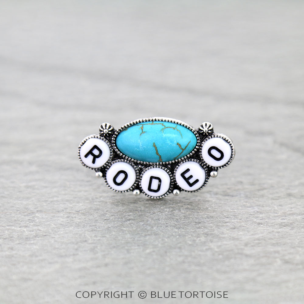 Western RODEO Stone Cuff Ring
