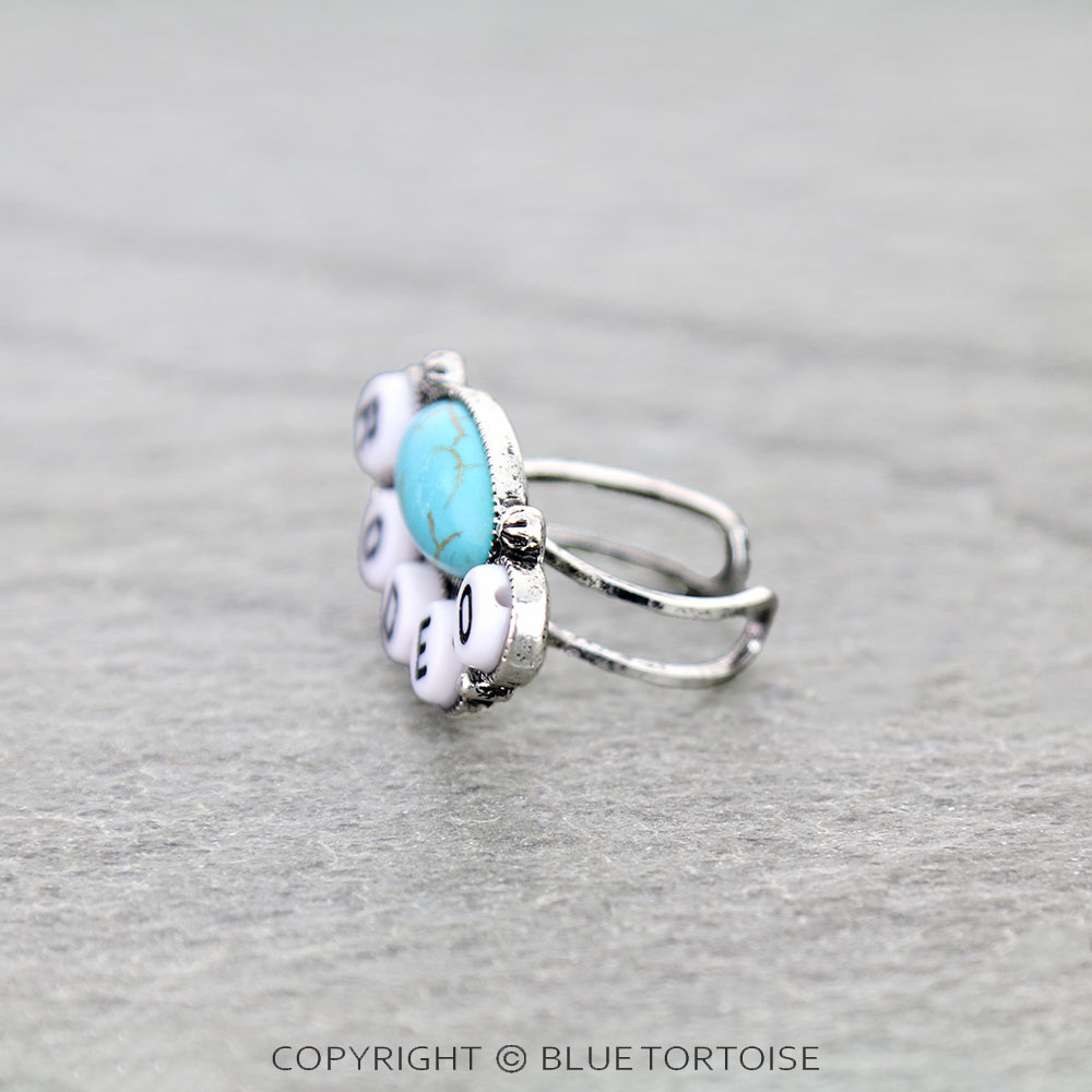 Western RODEO Stone Cuff Ring - Image 2
