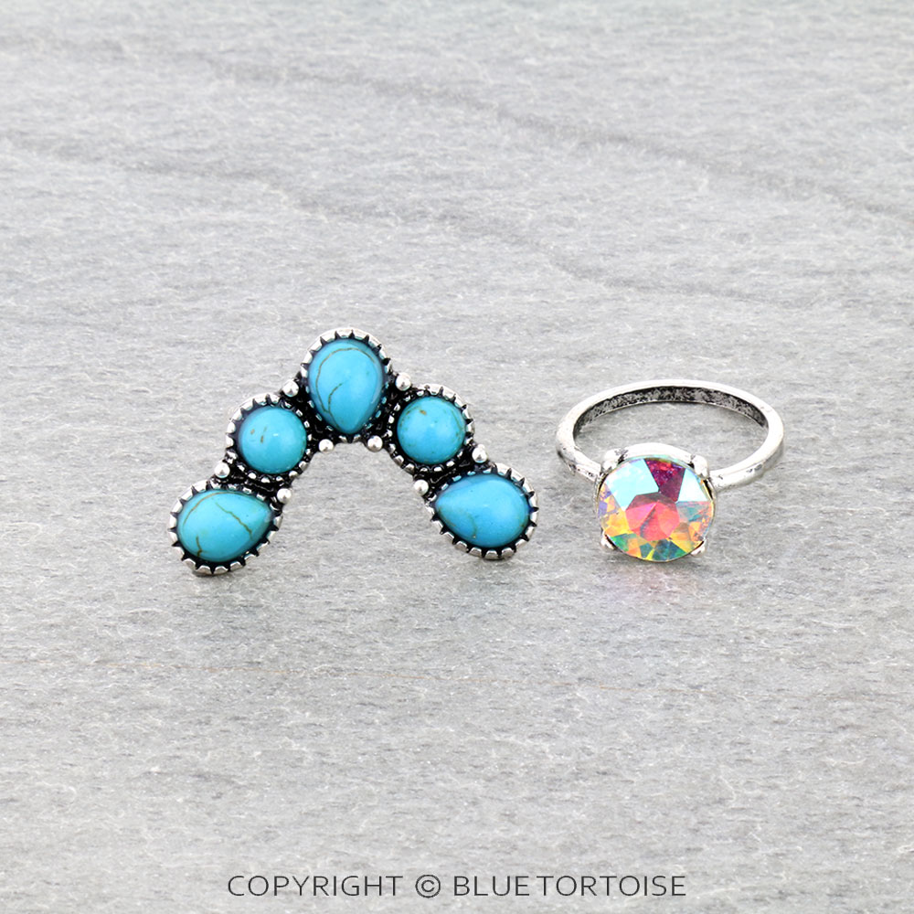 Western Tiara Shape Stone Ring - Image 3