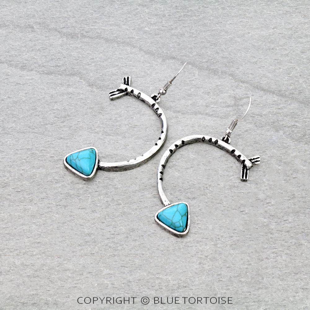 Western Curved Arrow Dangle Earrings