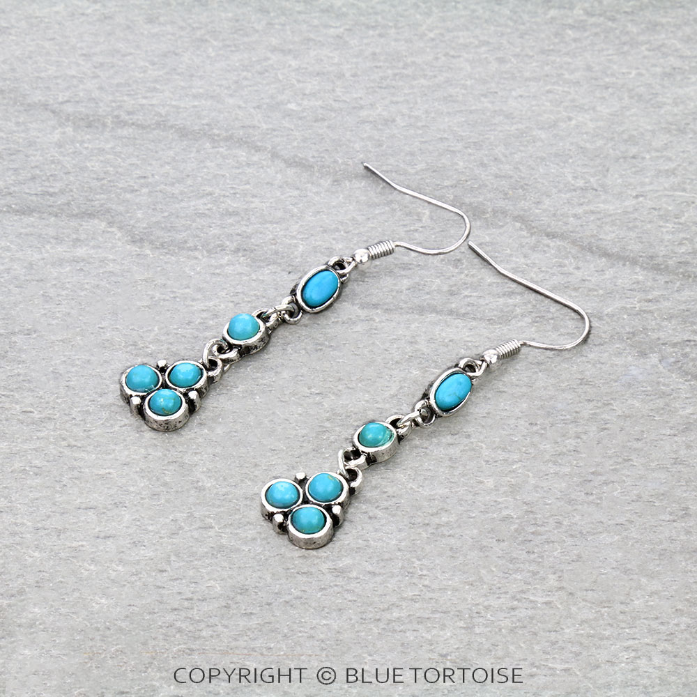 Western Style Stone Dangle Earrings