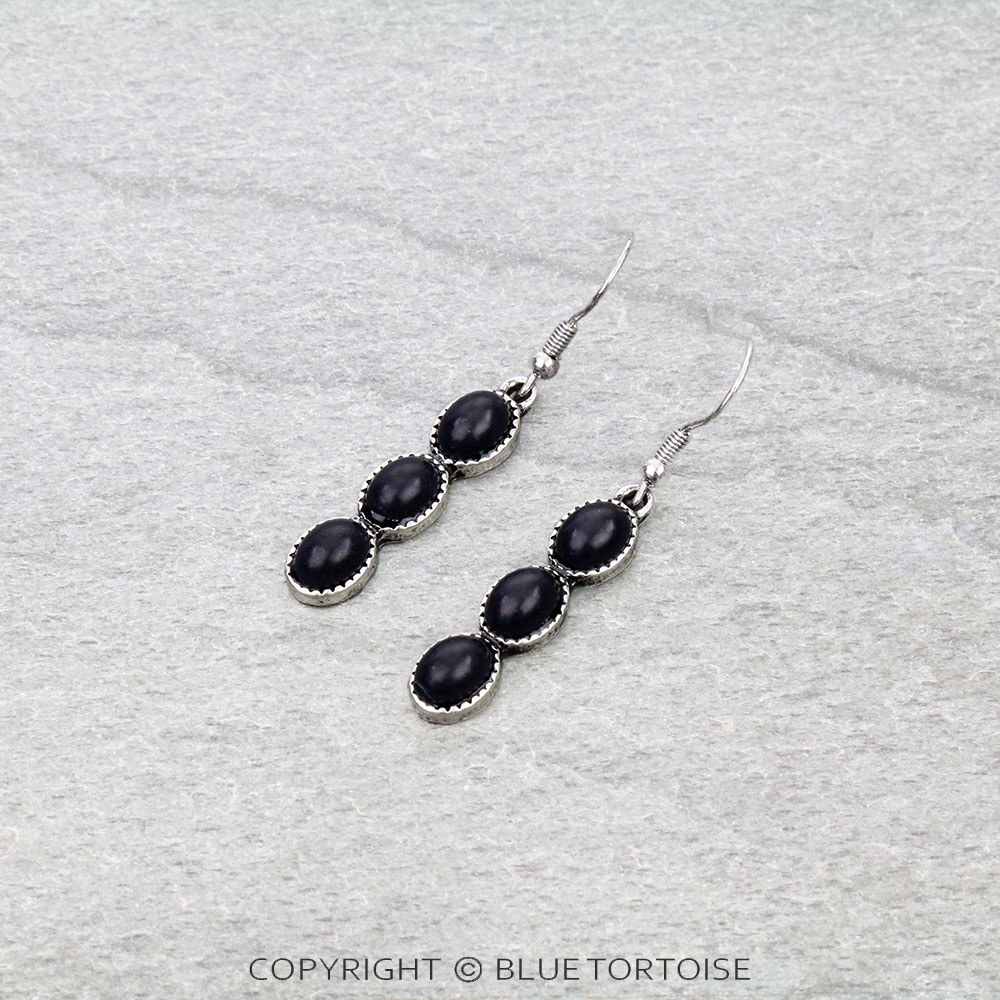 Western Style Stone Dangle Earrings