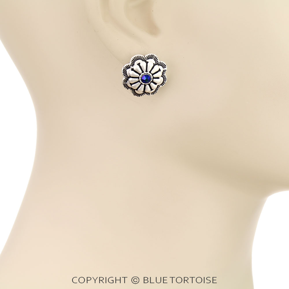 3 Pair Western Concho Earring Set - Image 4