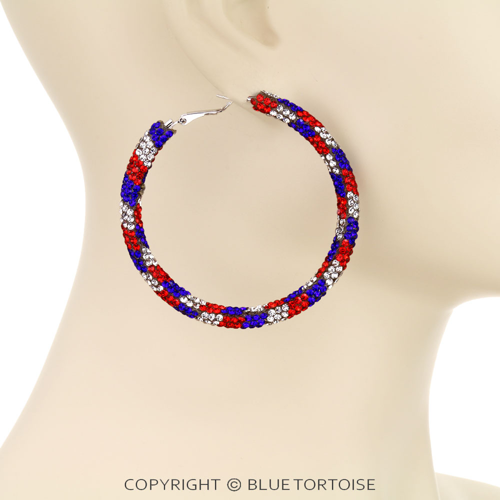 4th of July Hoop Earrings - Image 2